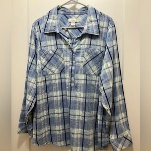 CJ Banks 2X button down blouse